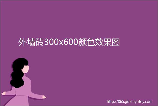 外墙砖300x600颜色效果图