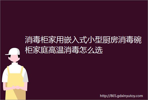 消毒柜家用嵌入式小型厨房消毒碗柜家庭高温消毒怎么选