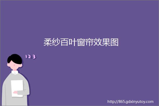 柔纱百叶窗帘效果图